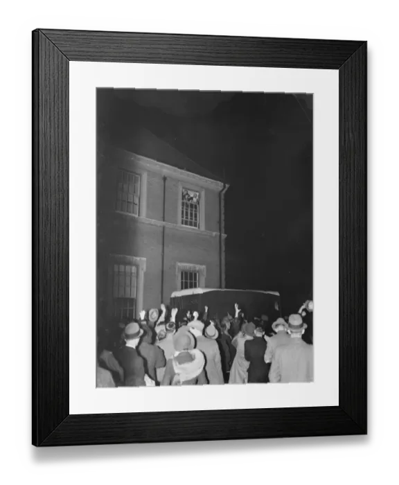 Framed Print : The declaration of the poll for the Dartford by - election at Crayford town hall Framed Print : The declaration of the poll for the Dartford by - election at Crayford town hall