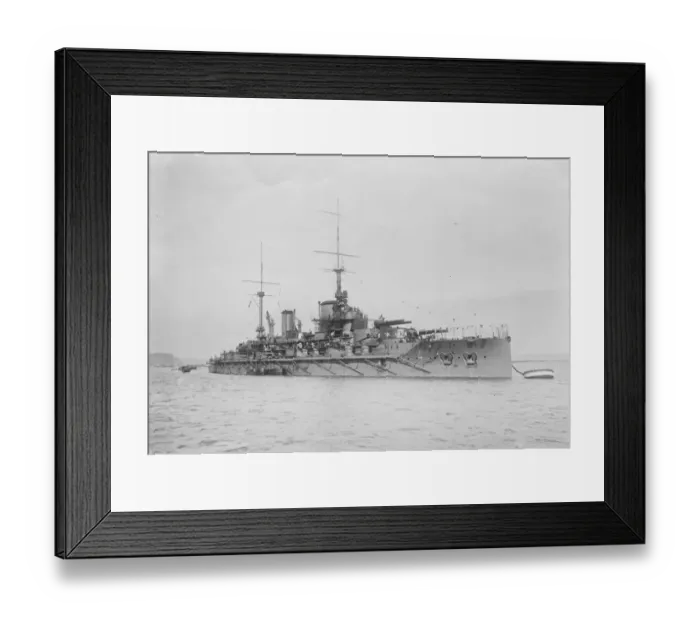 Framed Print : The French Battleship Bretagne Which has been given orders to steam from Toulon Framed Print : The French Battleship Bretagne Which has been given orders to steam from Toulon