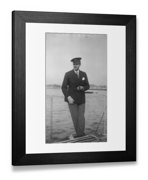 Framed Print : Motor yacht Adelaute. Mr F Wessel, the owner. 8 October 1924 Framed Print : Motor yacht Adelaute. Mr F Wessel, the owner. 8 October 1924