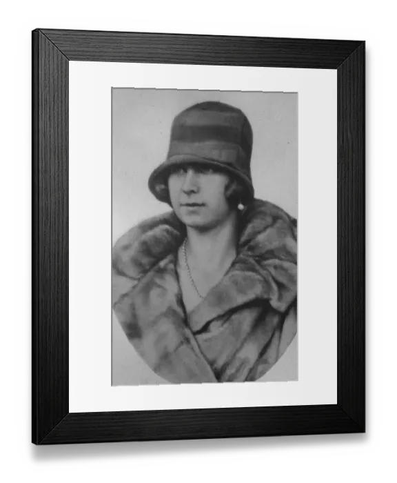 Framed Print : Princess Marie Jose of Belgium. 28 December 1927 Framed Print : Princess Marie Jose of Belgium. 28 December 1927
