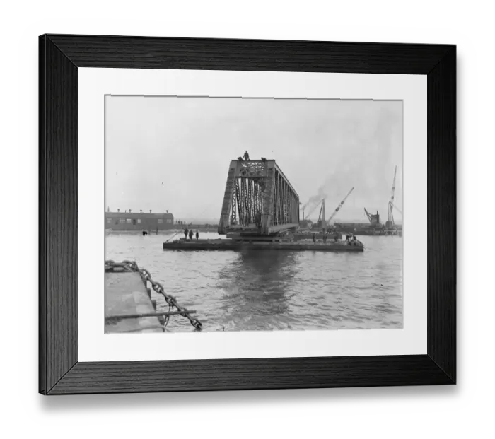 Framed Print : Tilbury, 450 tons road bridge, constructed by the Cleveland bridge and engineering co ltd Framed Print : Tilbury, 450 tons road bridge, constructed by the Cleveland bridge and engineering co ltd