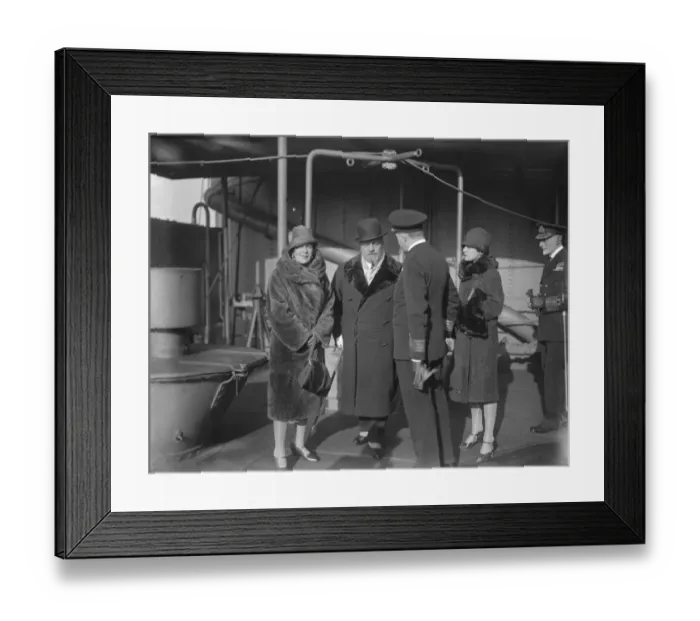 Framed Print : Count Volpi, the Italian finance minister visits Portsmouth 20 January 1926 Framed Print : Count Volpi, the Italian finance minister visits Portsmouth 20 January 1926