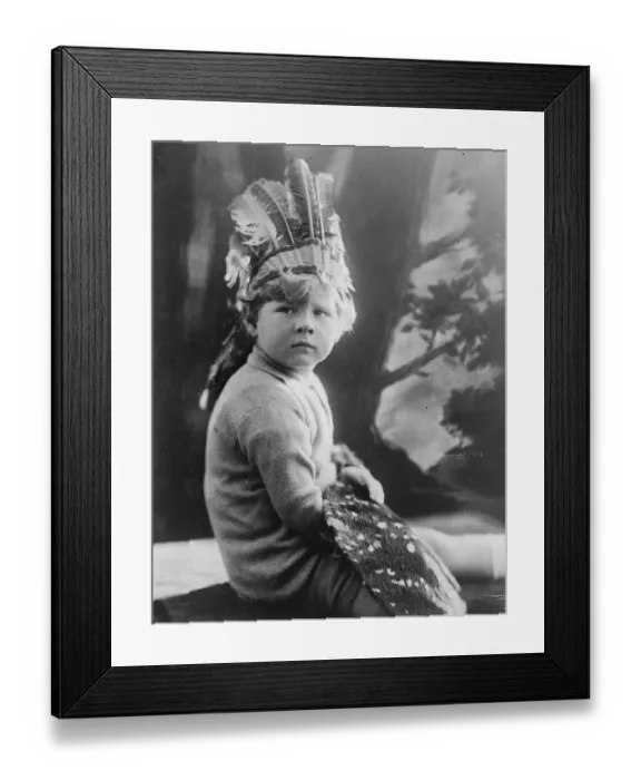 Framed Print : Chief of the Balkan Red Indians. A pretty study of Prince Michael of Romania