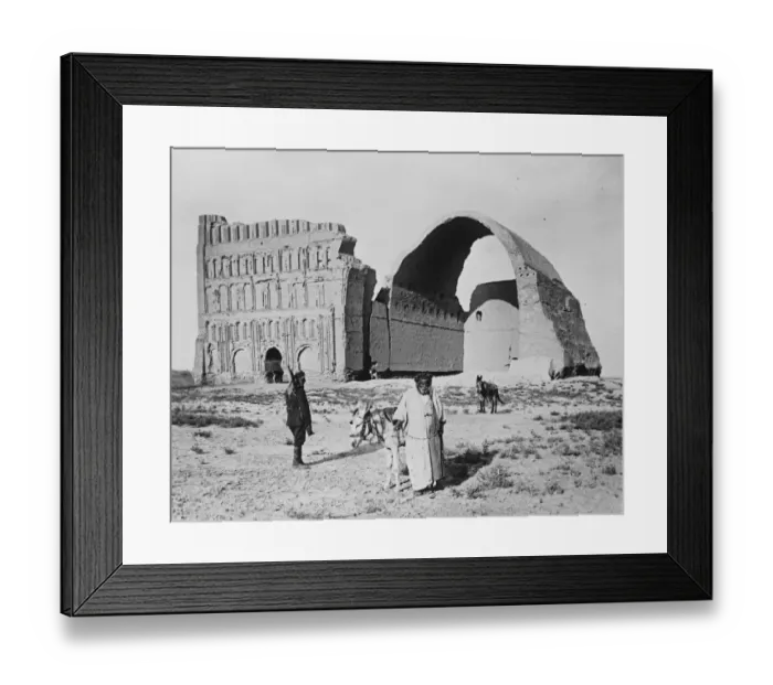 Framed Print : Picturesque Babylon ruins on the Euphrates river. The photograph shows Ctesiphon