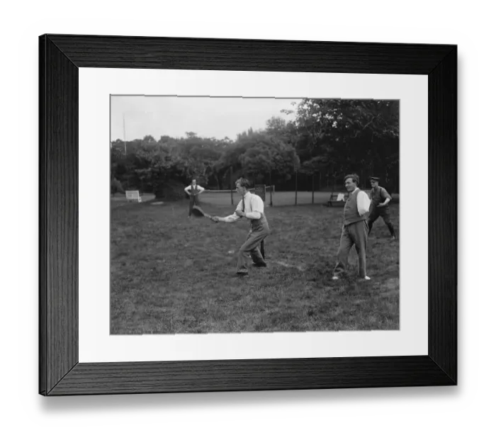 Framed Print : Stoolball at Fulham Palace. Wounded soldiers versus London Clergymen Framed Print : Stoolball at Fulham Palace. Wounded soldiers versus London Clergymen