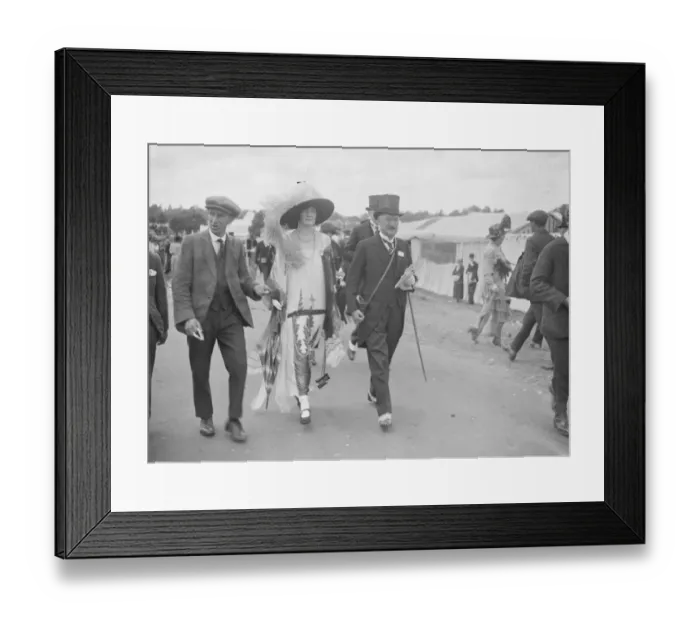 Framed Print : Royal Ascot. Sir Richard and Lady Hall. 19 June 1924 Framed Print : Royal Ascot. Sir Richard and Lady Hall. 19 June 1924