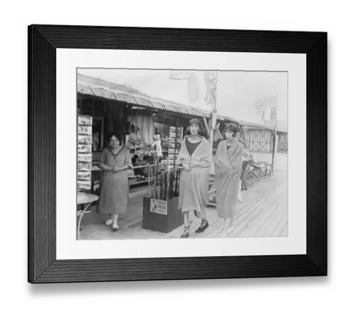 Framed Print : The Deauville Season. Miss Paula Gellibrand, one of the most beautiful women in