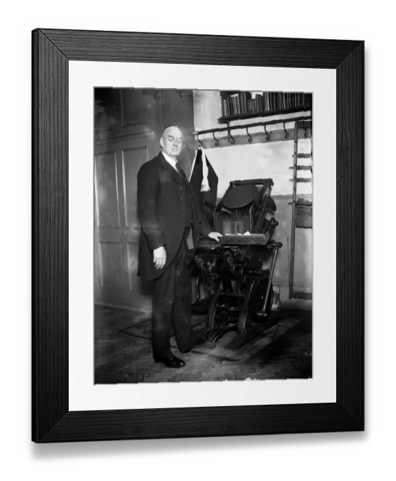 Framed Print : The Rector as Printer. The Reverend Dr Geikie Cobb, Rector of St Ethelburgas Framed Print : The Rector as Printer. The Reverend Dr Geikie Cobb, Rector of St Ethelburgas