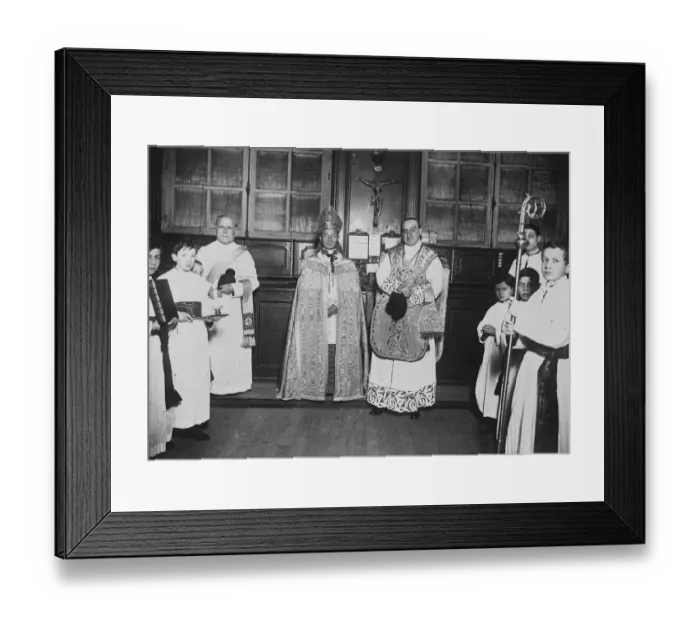 Framed Print : First Japanese Bishop. Mgr J Hayasaka, the first Japanese Bishop, celebrated Framed Print : First Japanese Bishop. Mgr J Hayasaka, the first Japanese Bishop, celebrated