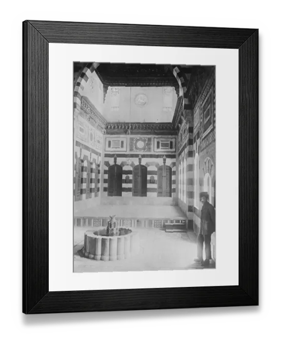 Framed Print : Damascus in ruins : Sensational Arab report. The Azm Palace, the reception room