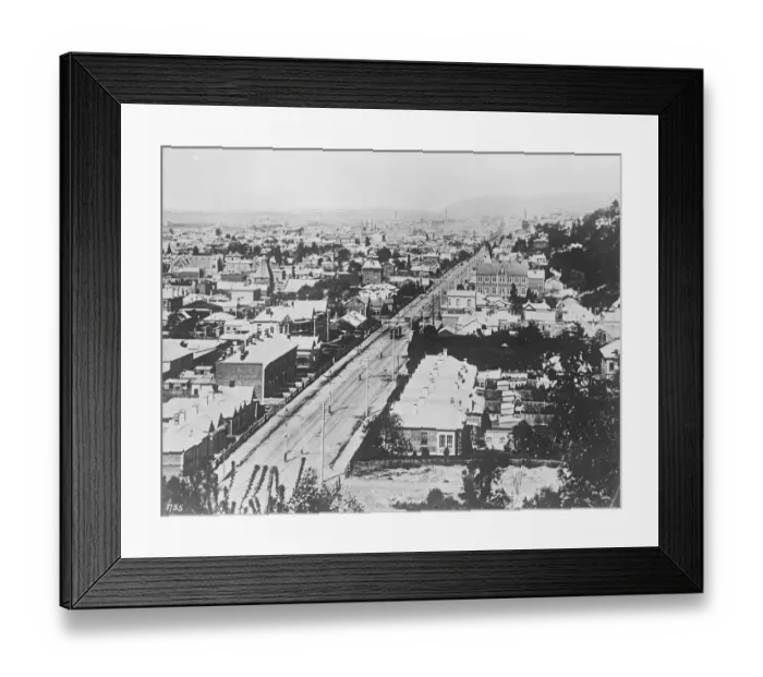 Framed Print : Dunedin, New Zealand ( looking south ). 13 April 1922 Framed Print : Dunedin, New Zealand ( looking south ). 13 April 1922
