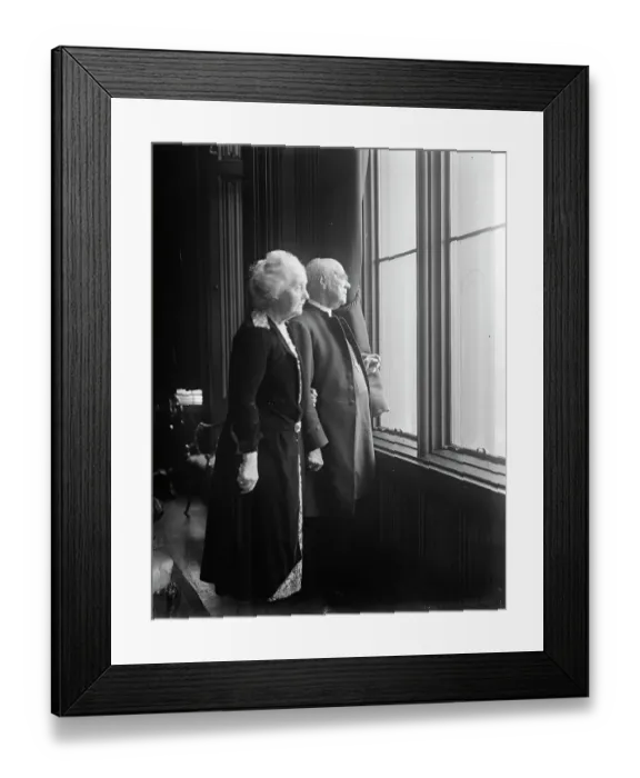 Framed Print : The resignation of the Archbishop of Canterbury. Dr and Mrs Randall Davidson photographed Framed Print : The resignation of the Archbishop of Canterbury. Dr and Mrs Randall Davidson photographed