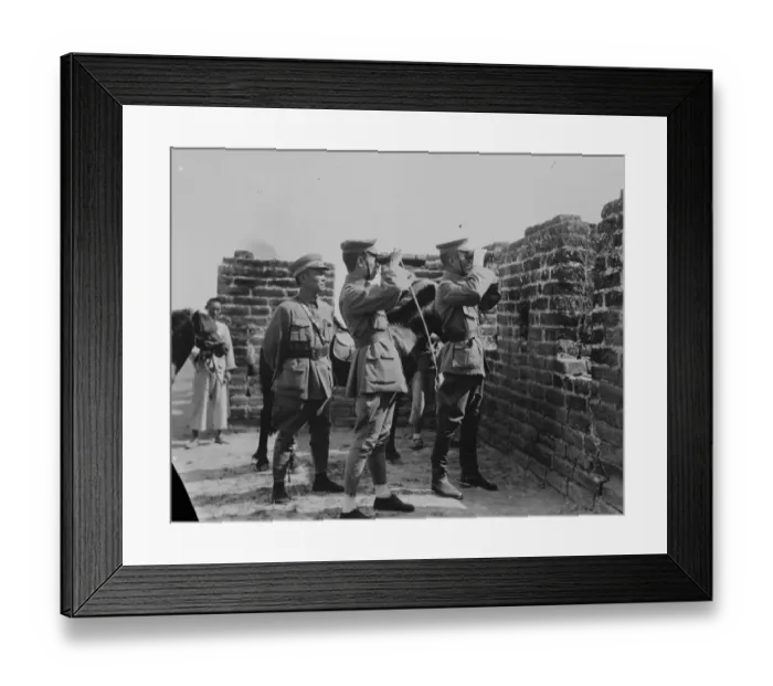 Framed Print : Latest photographs from China. General Bei Chung Shi ( nearest wall ) and his chief of staff Framed Print : Latest photographs from China. General Bei Chung Shi ( nearest wall ) and his chief of staff