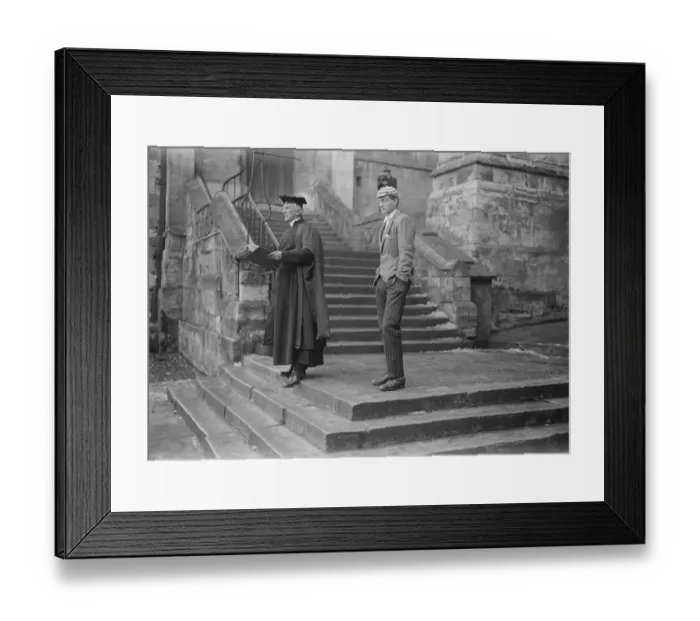 Framed Print : Eton Wall Game. Rev C A Alington, the Headmaster of Eton, calling the roll before the game Framed Print : Eton Wall Game. Rev C A Alington, the Headmaster of Eton, calling the roll before the game