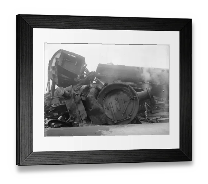 Framed Print : The Express disaster near Tewkesbury. 9 January 1929 Framed Print : The Express disaster near Tewkesbury. 9 January 1929