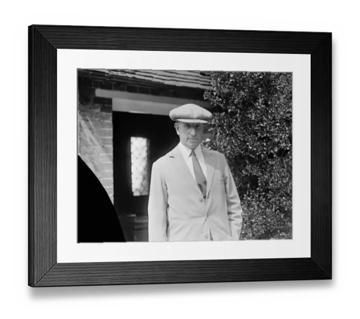 Framed Print : Capt Hubbard, clerk of the course, Goodwood. 1 August 1929 Framed Print : Capt Hubbard, clerk of the course, Goodwood. 1 August 1929