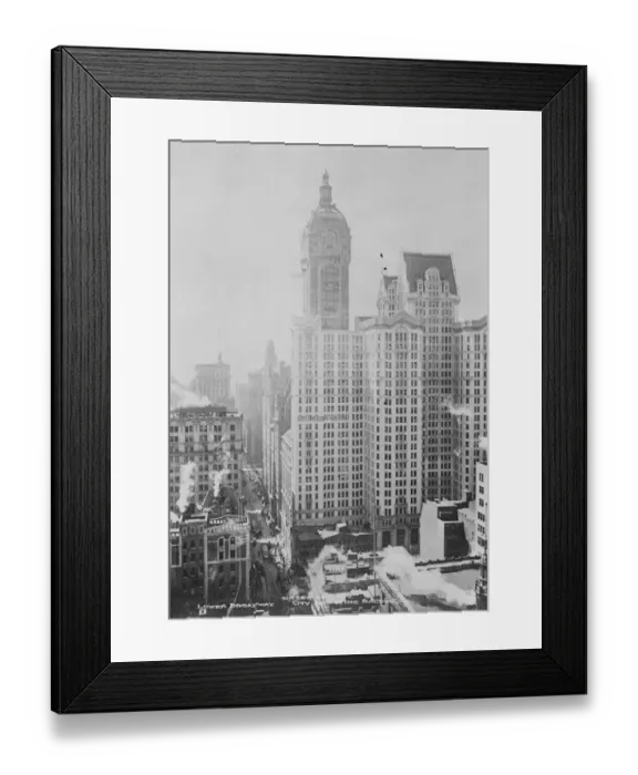 Framed Print : City Investment Buildings New York February 1920