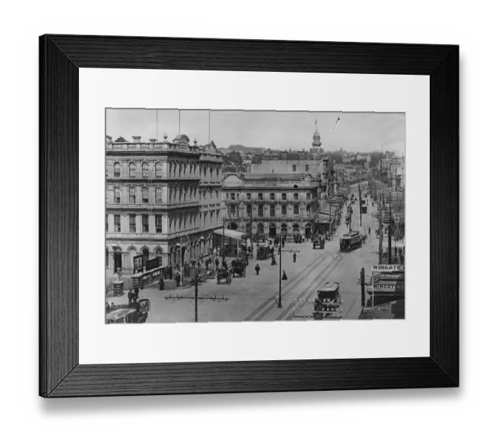 Framed Print : Auckland, Queen Street, New Zealand 3 May 1920 Framed Print : Auckland, Queen Street, New Zealand 3 May 1920