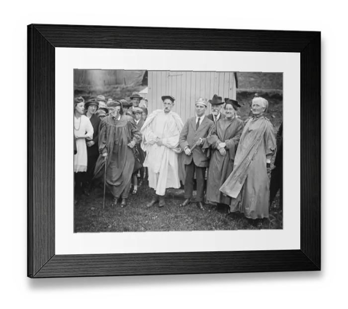 Framed Print : Welsh National Eisteddfod at Carnarvon The Bard ( Rev Albert Jones ) and attendants Framed Print : Welsh National Eisteddfod at Carnarvon The Bard ( Rev Albert Jones ) and attendants