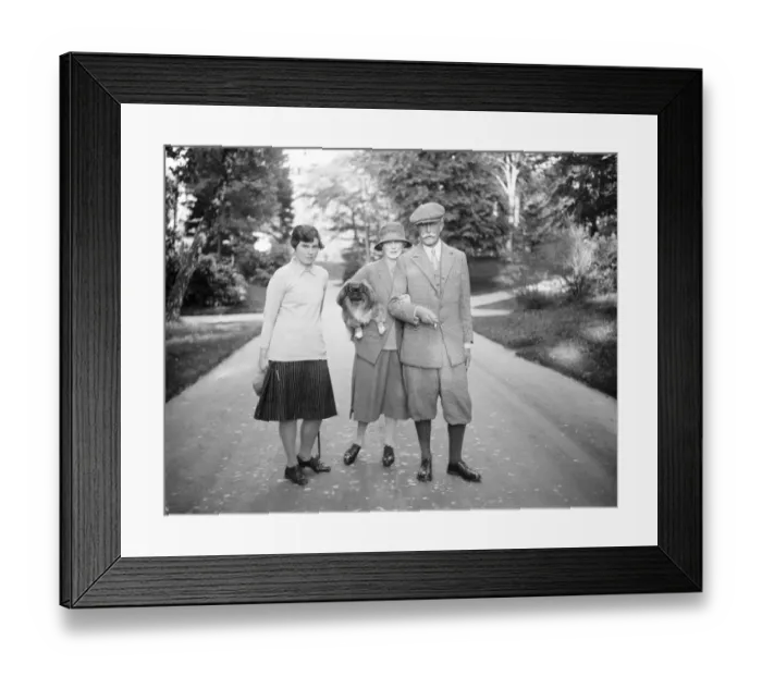 Framed Print : Sir Derek and Lady Keppel with their daughter. 1927. Lieutenant-Colonel Sir Framed Print : Sir Derek and Lady Keppel with their daughter. 1927. Lieutenant-Colonel Sir