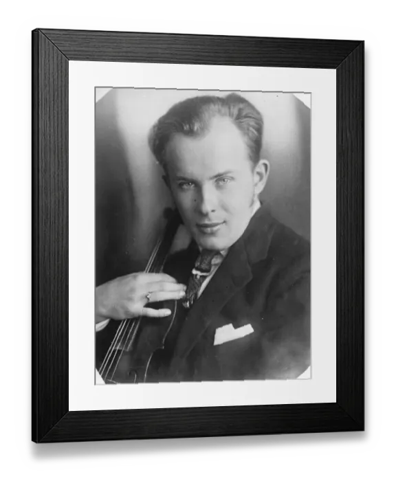 Framed Print : To fiddle in London. Vasa Prihoda, Czechoslovakias most famous violinist Framed Print : To fiddle in London. Vasa Prihoda, Czechoslovakias most famous violinist
