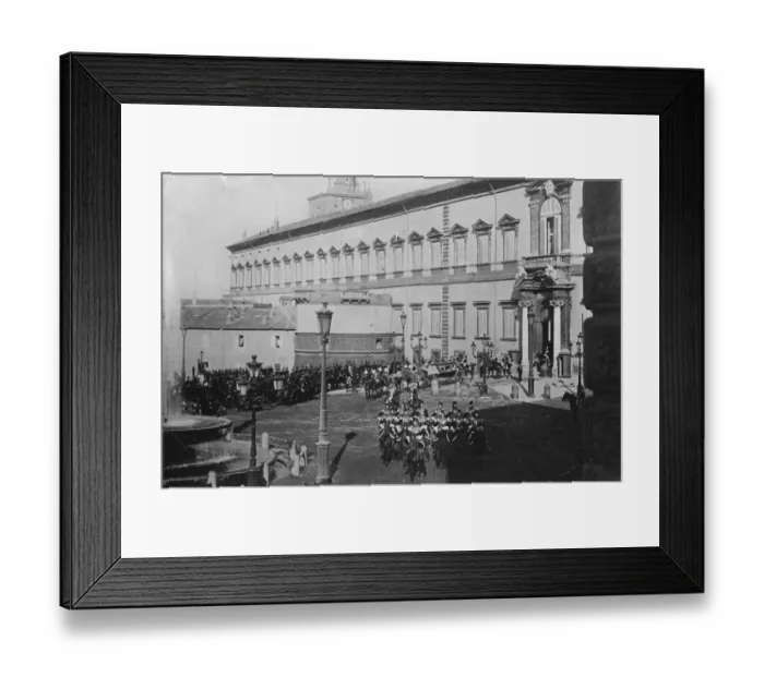 Framed Print : The Quirinal at Rome. To be re decorated throughout in preparation for the coming Framed Print : The Quirinal at Rome. To be re decorated throughout in preparation for the coming