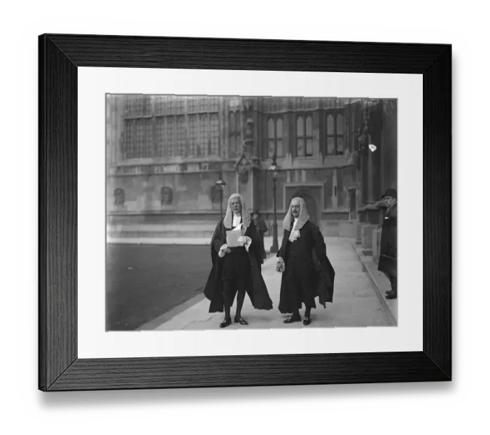 Framed Print : New KCS received at the House of Lords by the Lord Chancellor. Left to right : Mr Edwards Jones Framed Print : New KCS received at the House of Lords by the Lord Chancellor. Left to right : Mr Edwards Jones