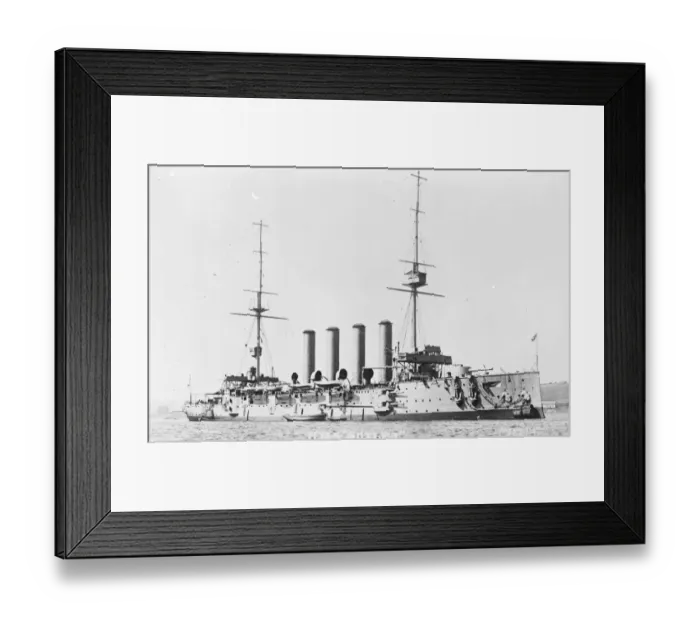 Framed Print : HMS Sutlej was a Cressy class armoured cruiser 4 March 1924