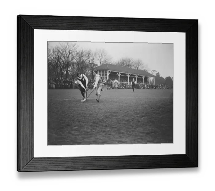 Framed Print : England versus Scotland, ladies hockey at Richmond. 16 March 1921 Framed Print : England versus Scotland, ladies hockey at Richmond. 16 March 1921