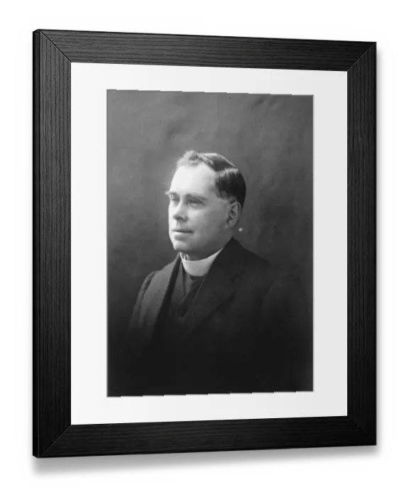 Framed Print : Clergymans gift of a hospital in memory of his wife. The Reverend P T Mignot of Guernsey