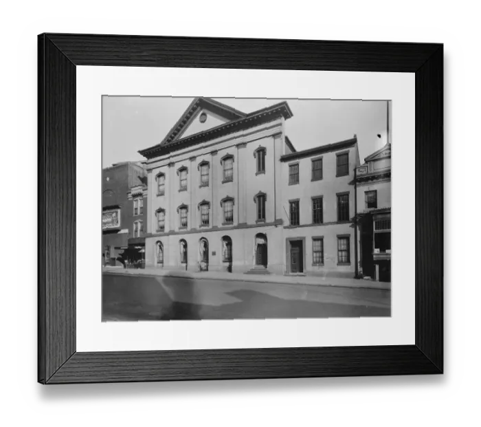 Framed Print : A mean looking National Monument. Fords Theatre at Washington, D C, recently Framed Print : A mean looking National Monument. Fords Theatre at Washington, D C, recently