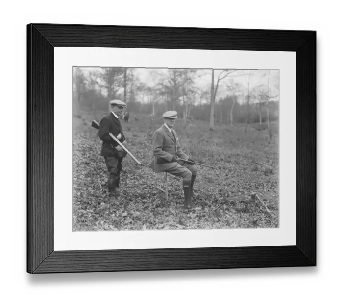 Framed Print : Colonel Grant Mordens shooting party at Heatherden Hall, Iver Heath, Buckinghamshire Framed Print : Colonel Grant Mordens shooting party at Heatherden Hall, Iver Heath, Buckinghamshire