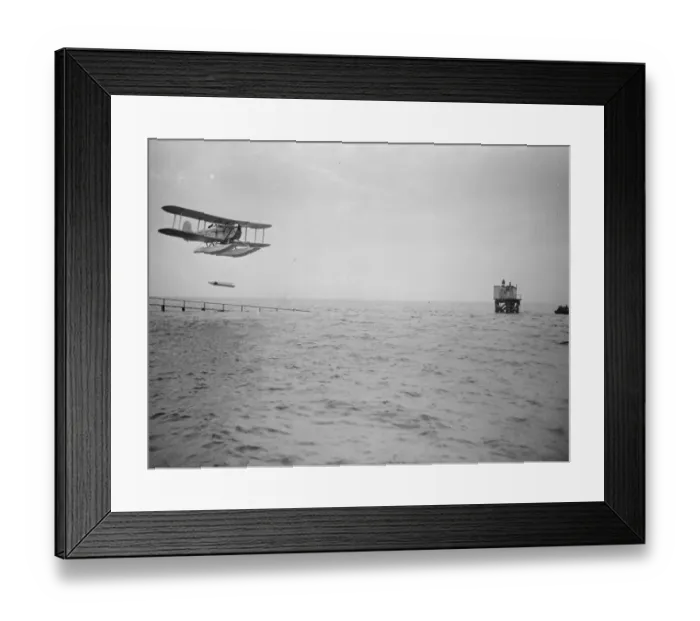Framed Print : BRITAINs FIRST FLYING TORPEDO BOAT. The first torpedo-carrying seaplane to be built Framed Print : BRITAINs FIRST FLYING TORPEDO BOAT. The first torpedo-carrying seaplane to be built