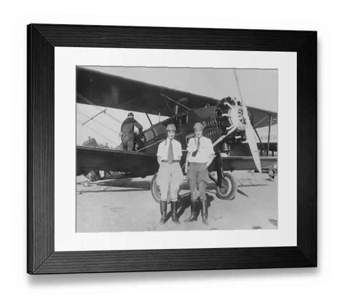 Framed Print : Former rivals to try for new refueled endurance record. Left to right : Miss Elinor Framed Print : Former rivals to try for new refueled endurance record. Left to right : Miss Elinor