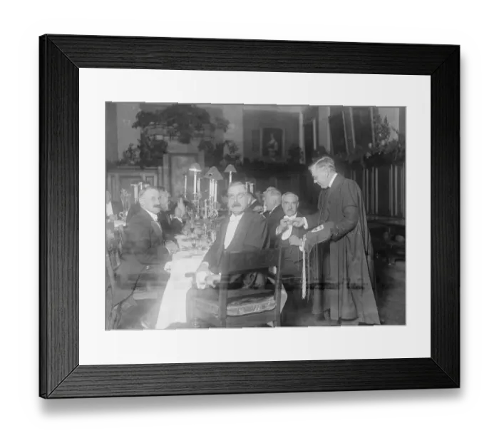 Framed Print : A quaint New Years custom at Queens College, Oxford, when the bursar hands a needle
