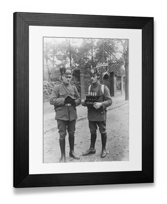 Framed Print : Walking police wireless receiving and transmission station. Quick response to all Framed Print : Walking police wireless receiving and transmission station. Quick response to all