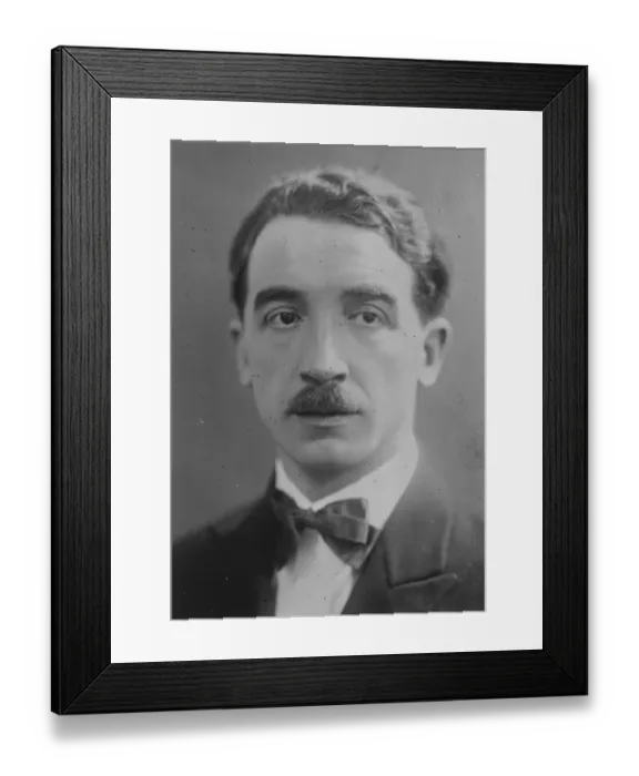 Framed Print : Distinguished French literateur visiting London. M Thierry Sandre, the distinguished Framed Print : Distinguished French literateur visiting London. M Thierry Sandre, the distinguished