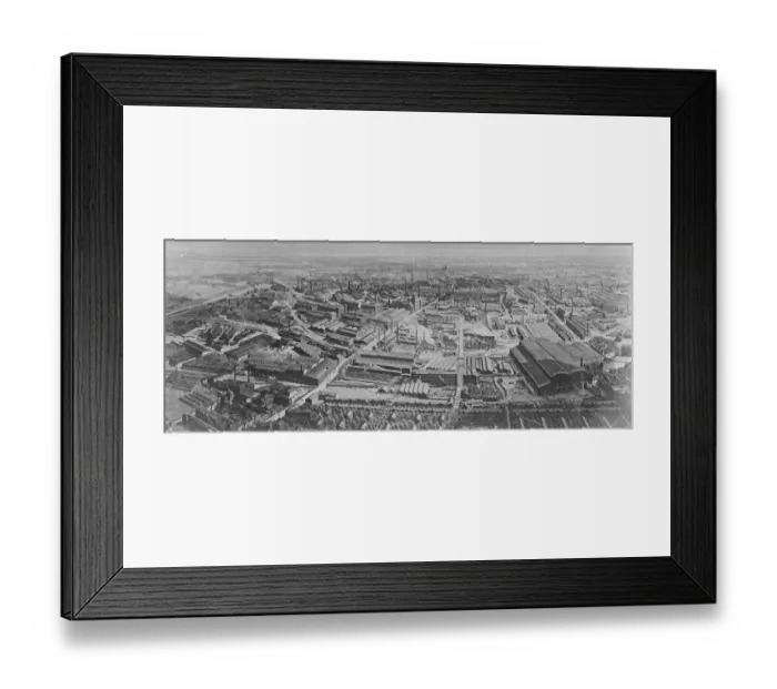 Framed Print : Franco German crisis, the industrial heart of the Ruhr. A remarkable view of Framed Print : Franco German crisis, the industrial heart of the Ruhr. A remarkable view of
