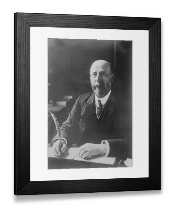 Framed Print : Awarded Imperial Service Medal After 27 years service at the treasury the last