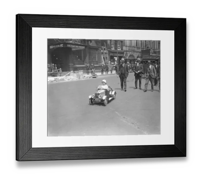 Framed Print : Londons Little Wonder Car A miniture motorcar which is eletrically driven. Complete Framed Print : Londons Little Wonder Car A miniture motorcar which is eletrically driven. Complete