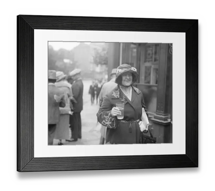 Framed Print : Society at Harrogate. Miss Burke, sister of the Countess of Limerick, taking Framed Print : Society at Harrogate. Miss Burke, sister of the Countess of Limerick, taking