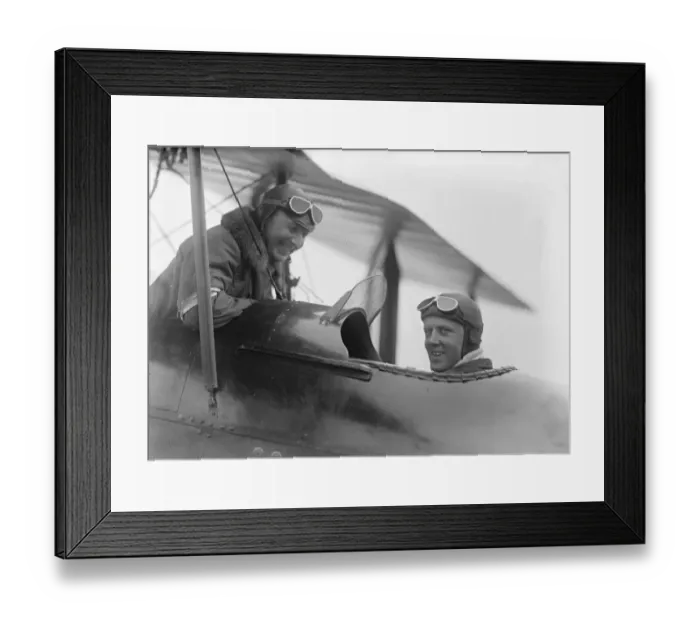 Framed Print : Aviators J G Weir on left Master of Semphill on right Framed Print : Aviators J G Weir on left Master of Semphill on right