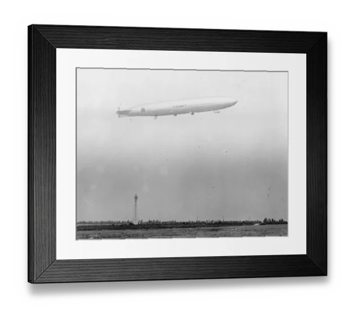 Framed Print : On its way across the country. This view of the airship, Shenandoah was snapped Framed Print : On its way across the country. This view of the airship, Shenandoah was snapped