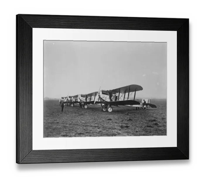 Framed Print : Cairo to Cape Town flight. The four Fairey III biplanes, which under the command Framed Print : Cairo to Cape Town flight. The four Fairey III biplanes, which under the command