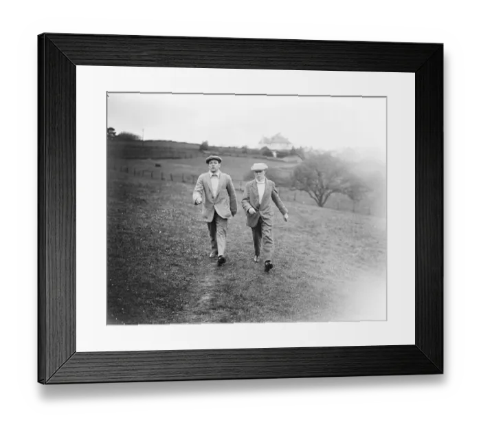 Framed Print : Jimmy Wilde getting fit to meet Pancho Villa for worlds title Wilde with his trainer Framed Print : Jimmy Wilde getting fit to meet Pancho Villa for worlds title Wilde with his trainer