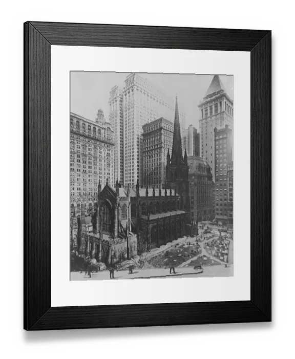 Framed Print : Trinity Church New York September 1920 Framed Print : Trinity Church New York September 1920