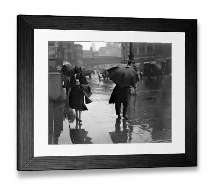 Framed Print : Wind and rain, Blackfriars. 7 July 1929 Framed Print : Wind and rain, Blackfriars. 7 July 1929