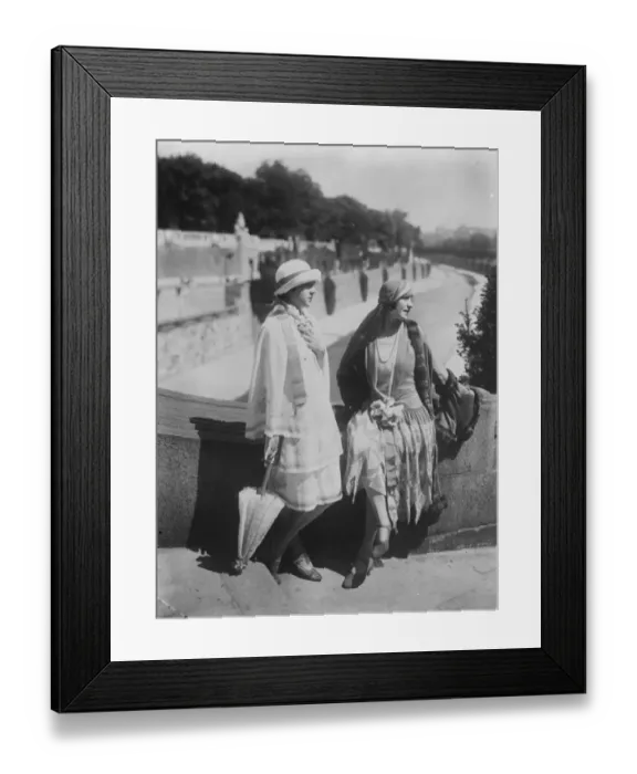 Framed Print : Countess Koller and Baroness Demeter. 24 June 1926 Framed Print : Countess Koller and Baroness Demeter. 24 June 1926
