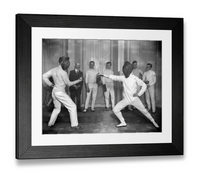 Framed Print : Oxford V Royal Navy fencing Tournament at Capt Grave s. Mr A. Sillery (St John s) Framed Print : Oxford V Royal Navy fencing Tournament at Capt Grave s. Mr A. Sillery (St John s)