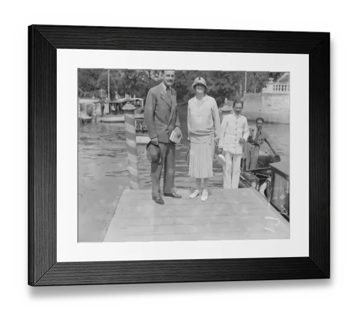Framed Print : Venice Lord Carlton and Miss Gladys Cooper 25 August 1926 Framed Print : Venice Lord Carlton and Miss Gladys Cooper 25 August 1926